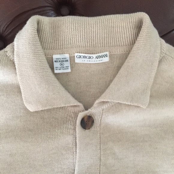 Giorgio Armani Wool Knit Cardigan Sz XL - Picture 4 of 7